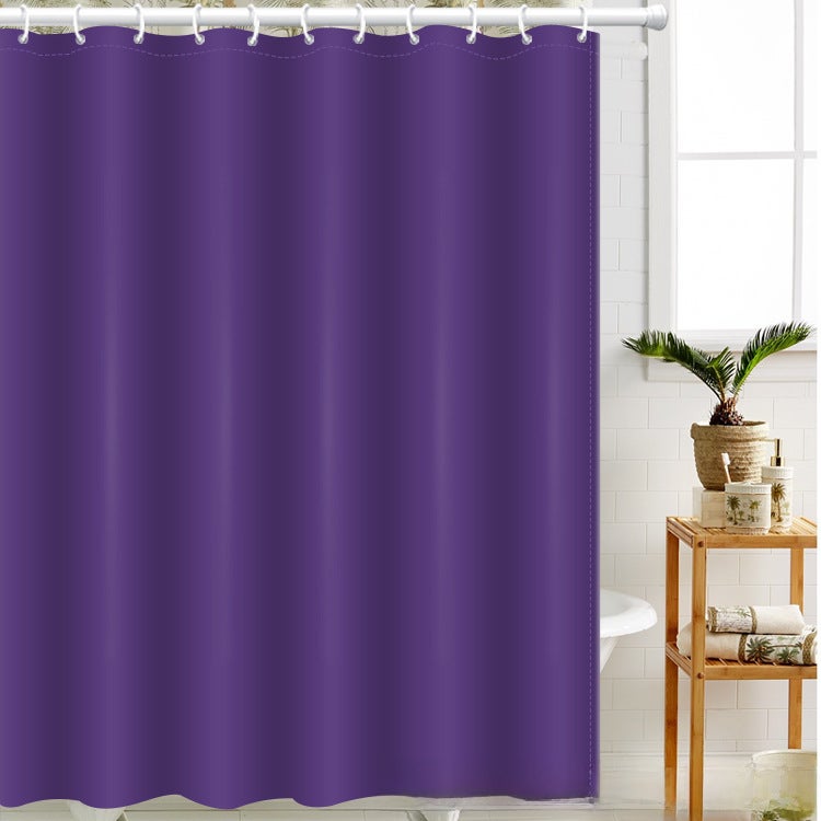 Waterproof Thick PEVA Shower Curtain with Hooks Purple 