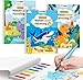 TECJOE 3 Pack Paint with Water Coloring Books for Toddlers Mess Free Watercolor Painting Set with 6 Brushes Travel Art Craft Activities Toys Birthday Gifts for Kids Ages 38 Dinosaurs Forest Sea - Image 3