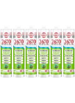 Asmaco 2670 Silicone Sealant - Clear - 280 Ml - Set of 06