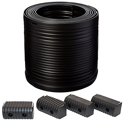 طقم تغليف بونك كاليبر 23050BK لفة 16 قدم من تغليف بونك 2x4 بوصة مع أغطية نهائية سوداء