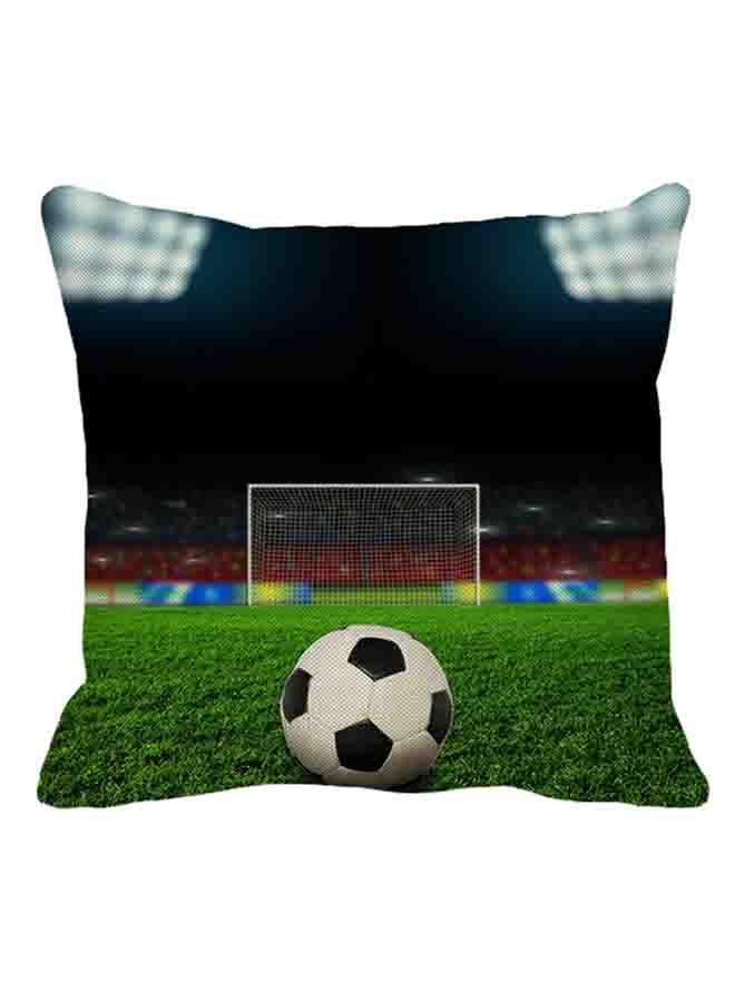 NIBEMINENT Football Printed Cushion Cover Multicolour 45x45centimeter