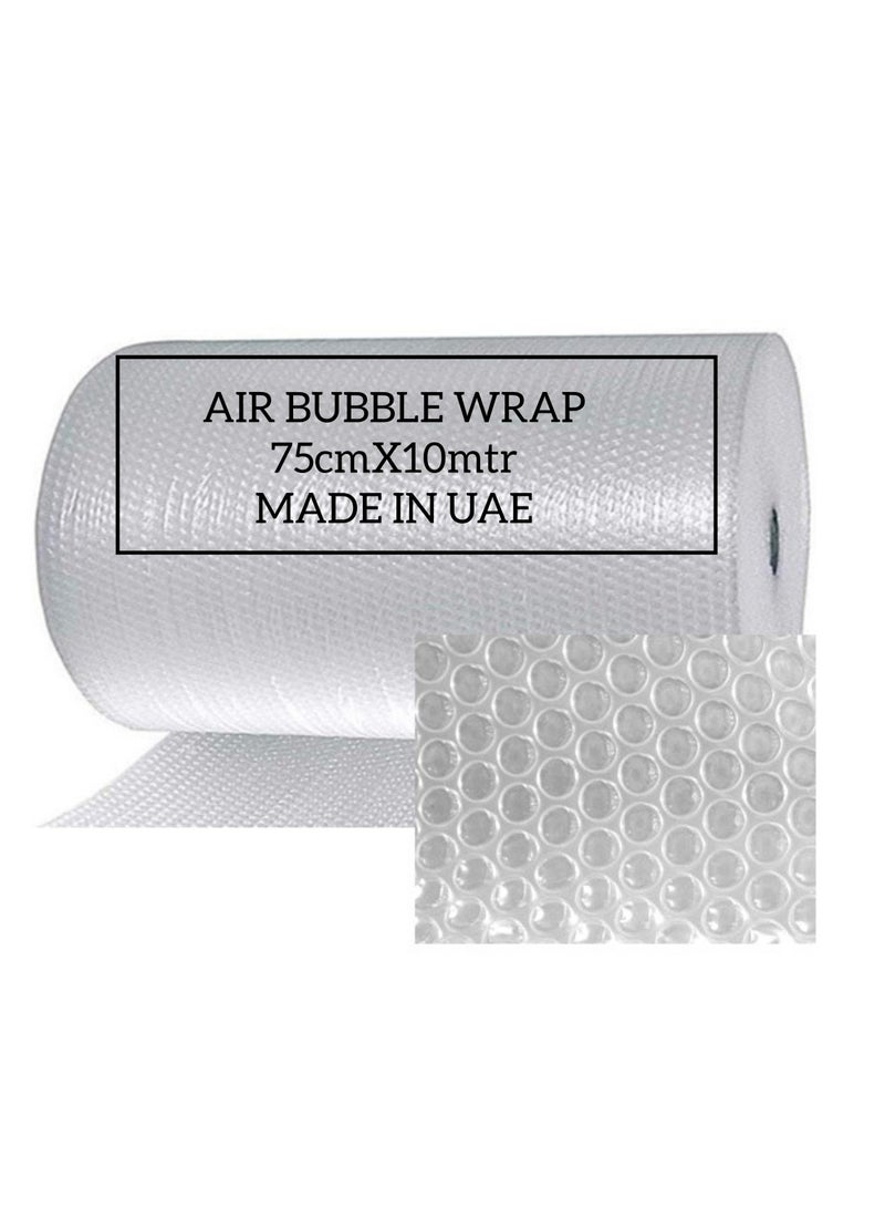 Air Bubble Wrap 75cmX10mtr Industrial Strength, Lightweight, and Easy to Cut, Ideal for Protecting Fragile Items, High Cushioning, Superior Protection for Electronics Perforated, Lightweight. - Image 1
