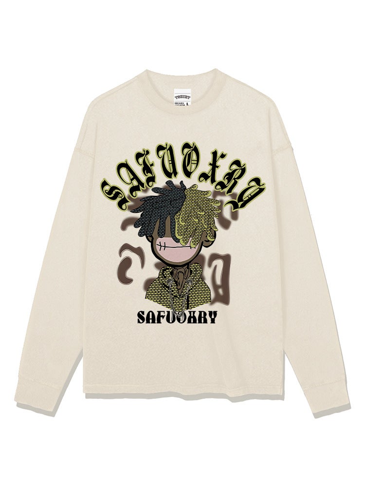 Original Hip-hop Kids Short-sleeved 2024 Summer New Casual Cotton T-shirt Top Loose Heavy-weight Crewneck - Image 5
