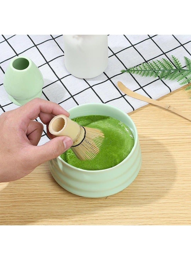 ميكو اغراض الماتشا 4 قطع، ويسك ماتشا مع وعاء سيراميك وخفاقة بامبو وملعقة، طقم تحضير الماتشا التقليدي الفاخر - Image 4
