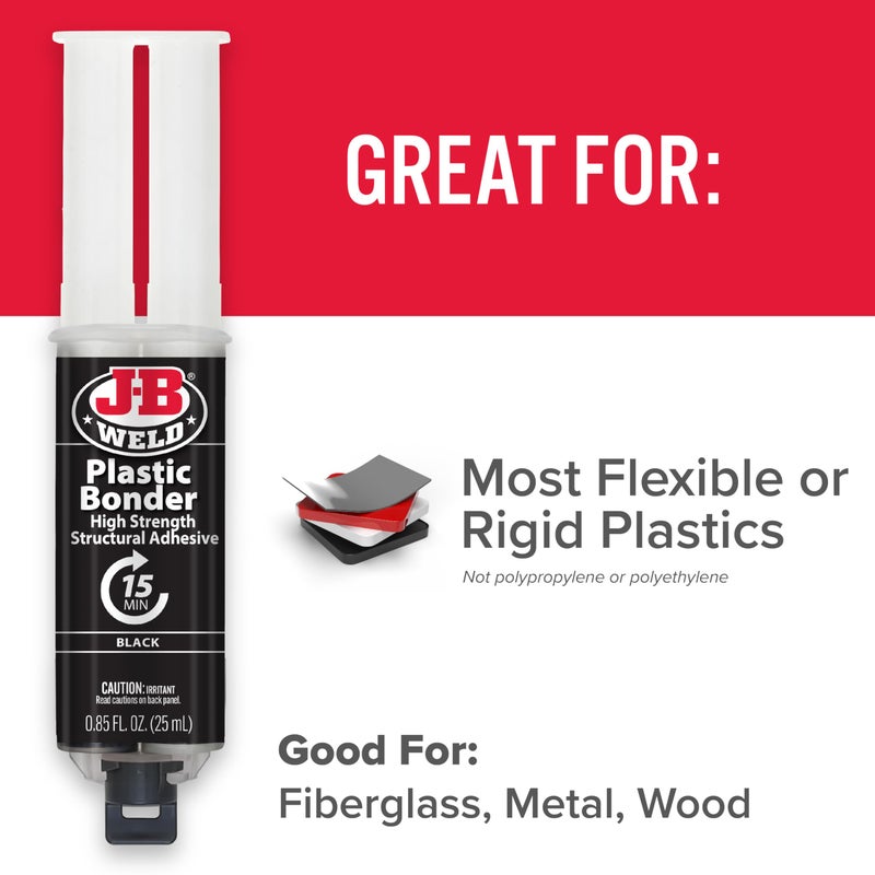 J-B WELD لاصق ج-بي ويلد 50139 للبلاستيك ولصق الألواح وملء الفجوات - أسود - 25 مل - Image 5