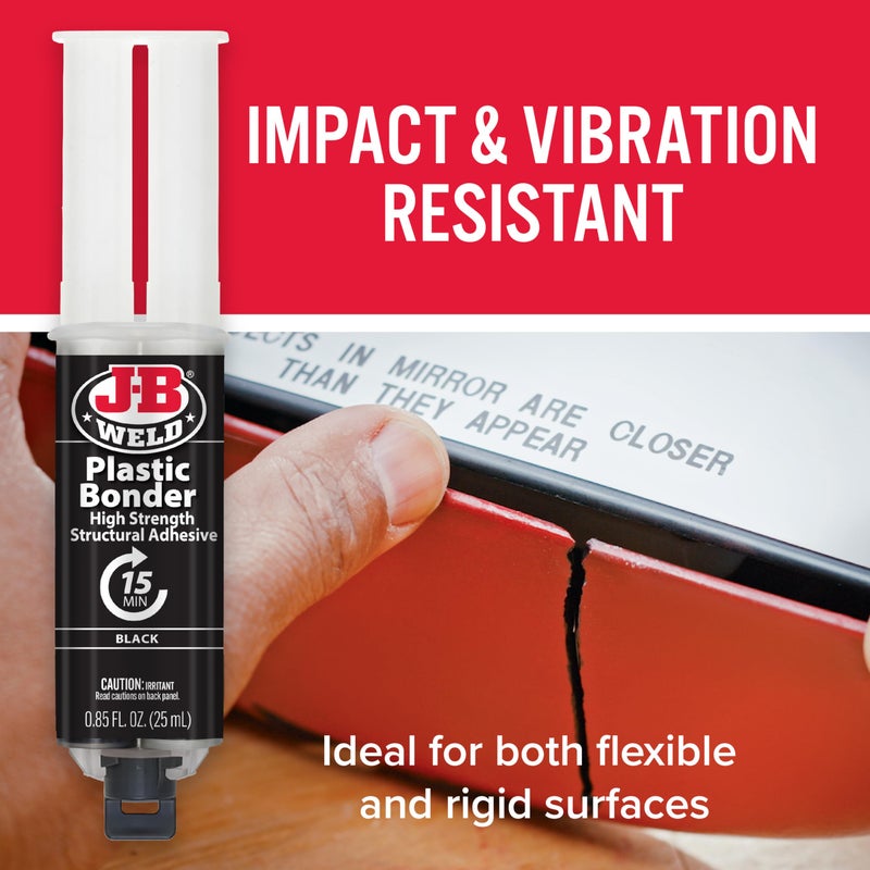 J-B WELD لاصق ج-بي ويلد 50139 للبلاستيك ولصق الألواح وملء الفجوات - أسود - 25 مل - Image 2