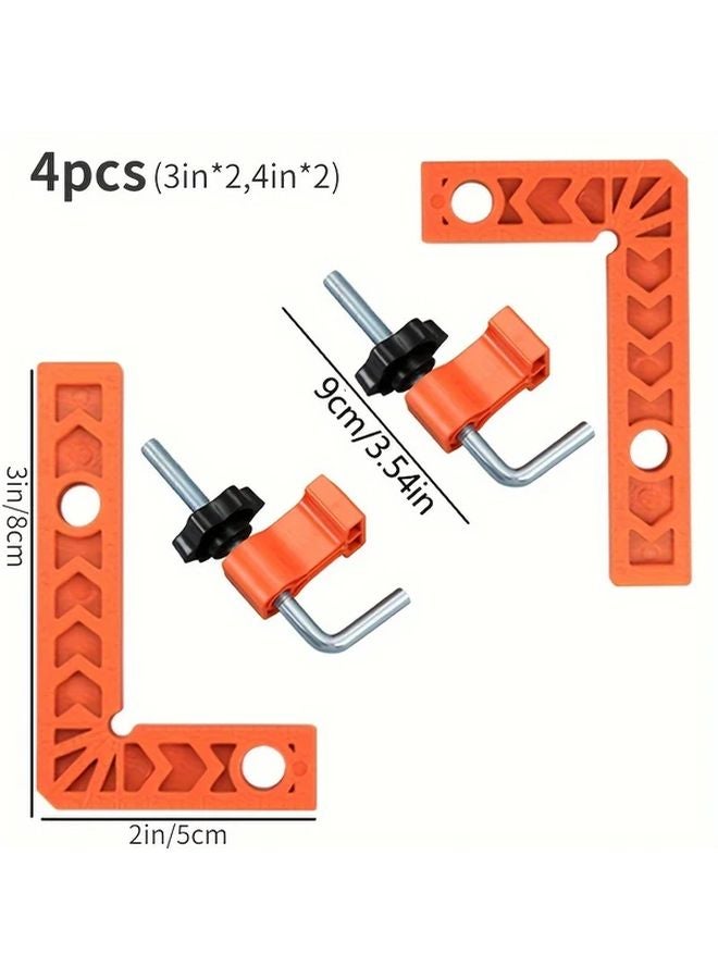 4pcs 90 Degree Right Angle Clamp With Positioning Squares Plastic Corner Clamping Set For Woodworking Picture Frame Cabinet Box - Image 1