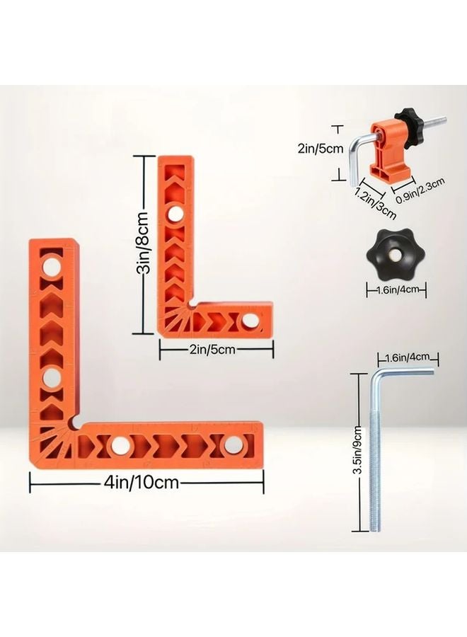 4pcs 90 Degree Right Angle Clamp With Positioning Squares Plastic Corner Clamping Set For Woodworking Picture Frame Cabinet Box - Image 3