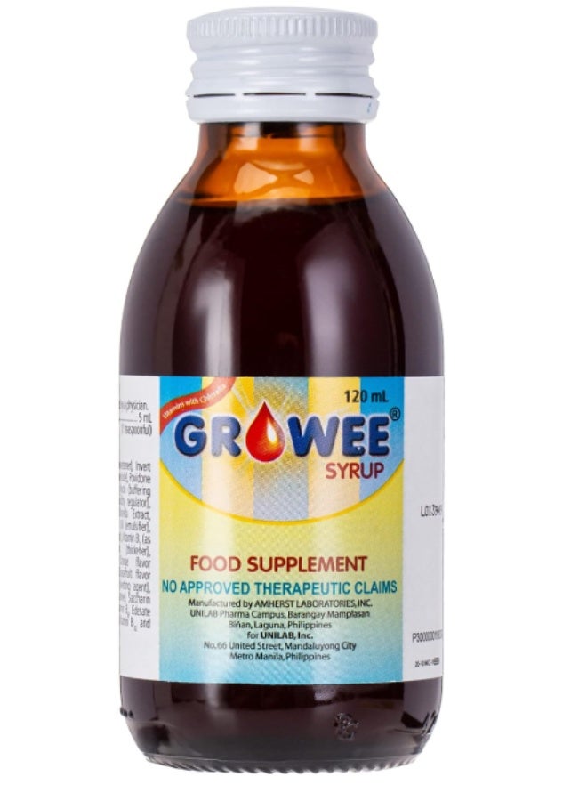 Growee Children Food Supplement Syrup Immune & Growth Support 120ml