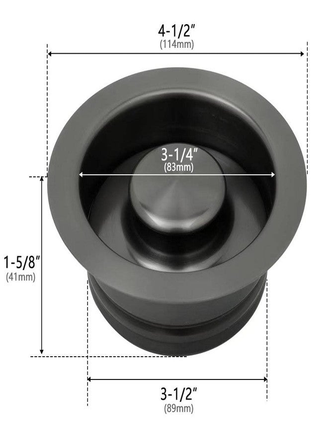 STARSTAR Kitchen Sink Flange Stopper Garbage Disposal Flange for Fit 3-1/2 Inch Standard Sink Drain Hole (Black) - Image 2