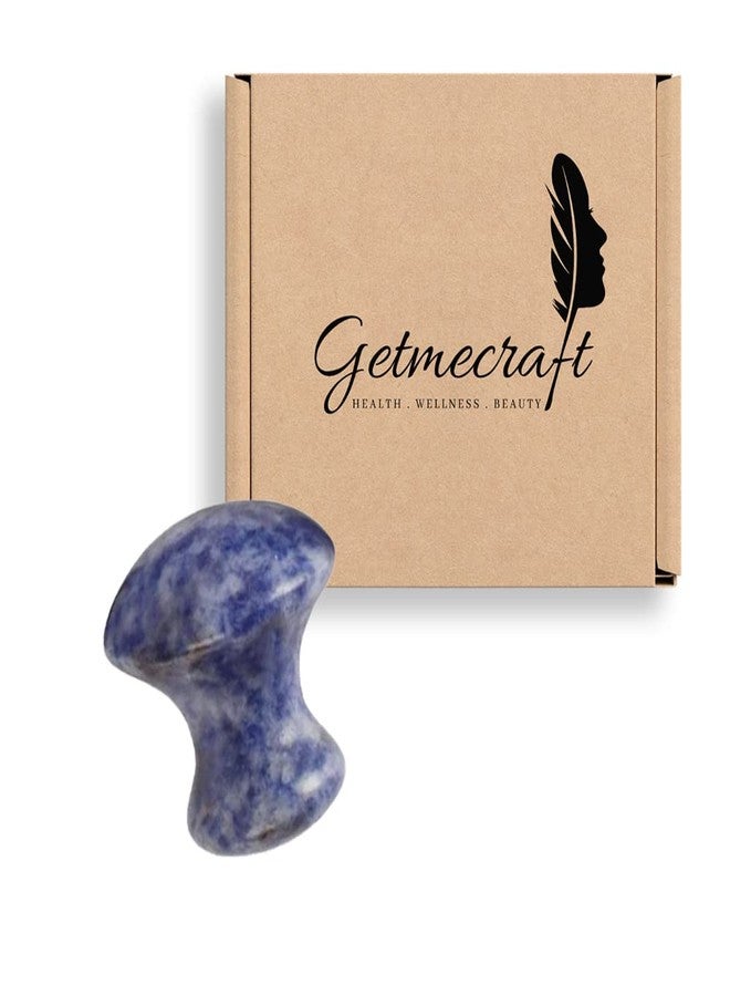 Getmecraft Handmade Natural Sodalite Mushroom-Shape Guasha Board for Spa Relaxing - Image 1