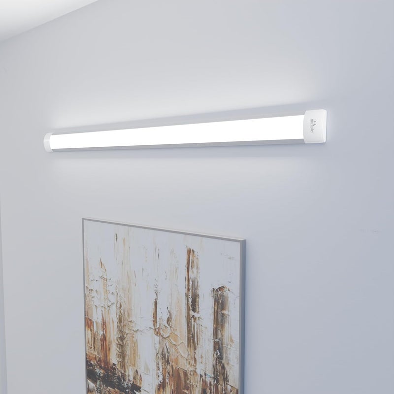MURPHY Omega 60W E26 LED Tube Light | Ultra-Slim 4ft Aluminium Batten | Ultra Bright & Flicker-Free Cool White (Pack of 2) - Image 2