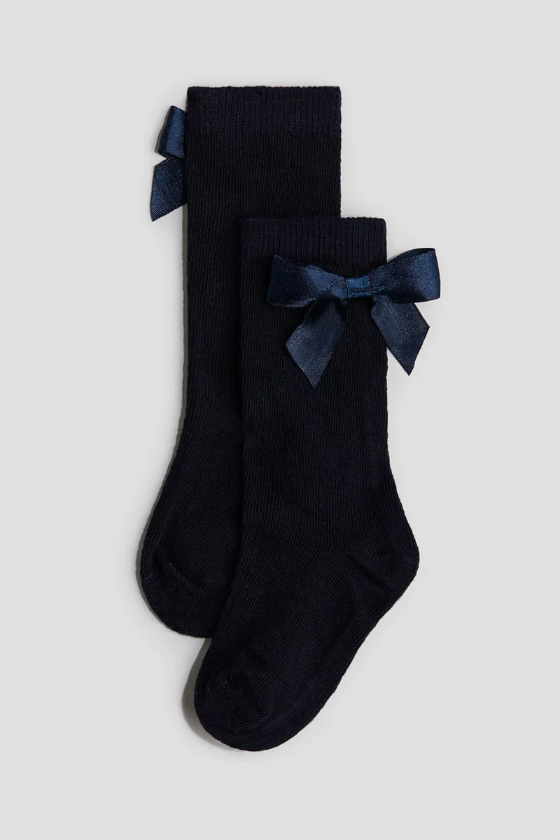 H&M Bow-detail knee socks