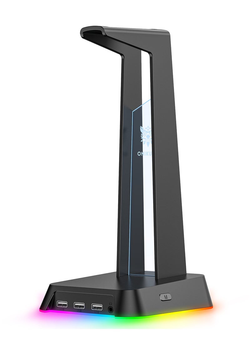 onikuma ST-2 RGB Gaming Headset Holder Detachable Hub With 3 USB Charging Ports - Image 2