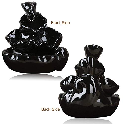 CRAFTAM Polyresin Dropping Smoke Backflow Fountain Cone Incense Holder Showpiece Figurine with Free 10 Back Flow Incense Cones Item Name - Image 5