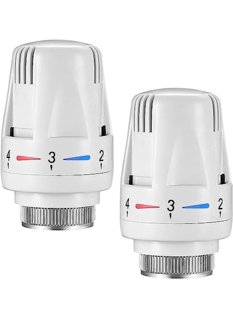 SYOSI 2 Pcs Temperature Control Valves Thermostatic Valve Head Automatic Standard Radiator Valves Replacement Fixed Head (Head Only) - Image 1