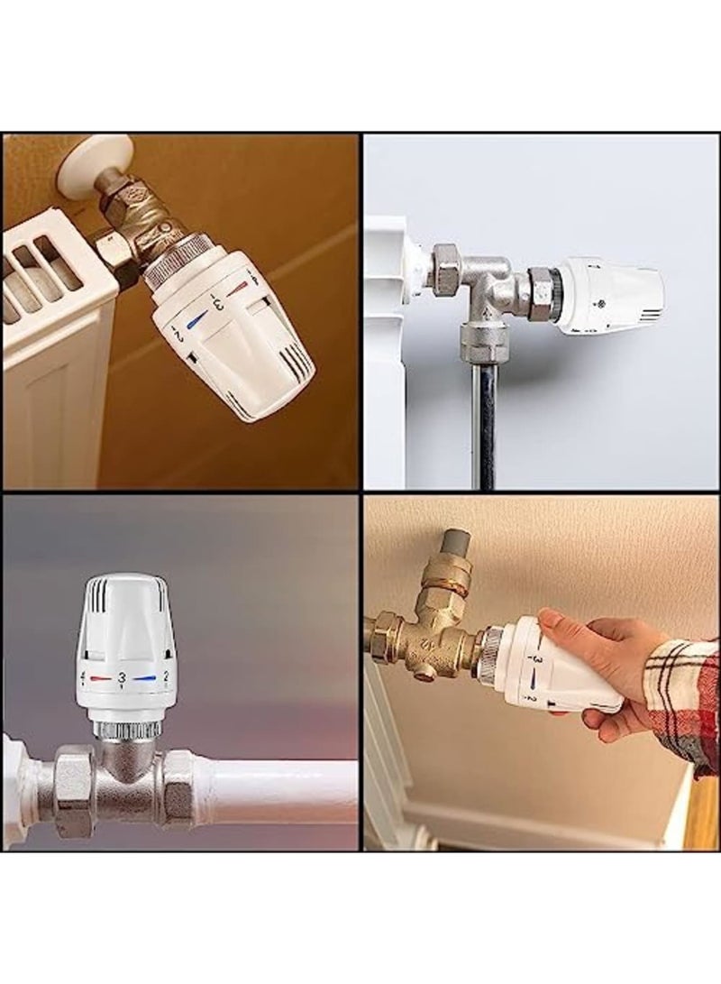 SYOSI 2 Pcs Temperature Control Valves Thermostatic Valve Head Automatic Standard Radiator Valves Replacement Fixed Head (Head Only) - Image 3