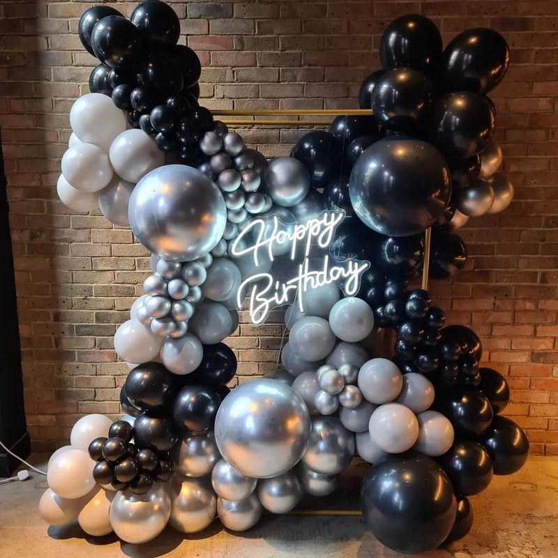 Bezente Gray Balloons Latex Party Balloons - 100 Pack 12 inch Round Helium Pastel Grey Balloons for Birthday Baby Shower Wedding Anniversary Party Decorations - Image 3