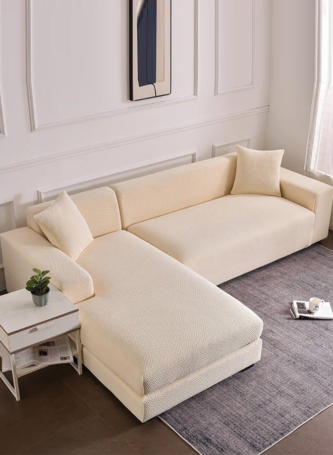 غطاء أريكة، غطاء أريكة جاكار سميك، واقي أثاث مضاد للانزلاق، غطاء وسادة مقعد أريكة قابل للتمدد عالمي 190 × 230 سم - Image 1