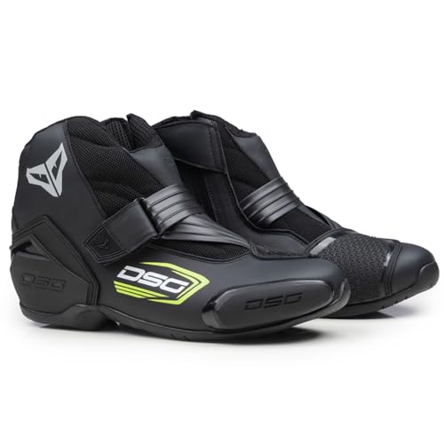 DSG Gp-1 Riding Boot- Black Yellow Fluo (Size-11) - Image 1