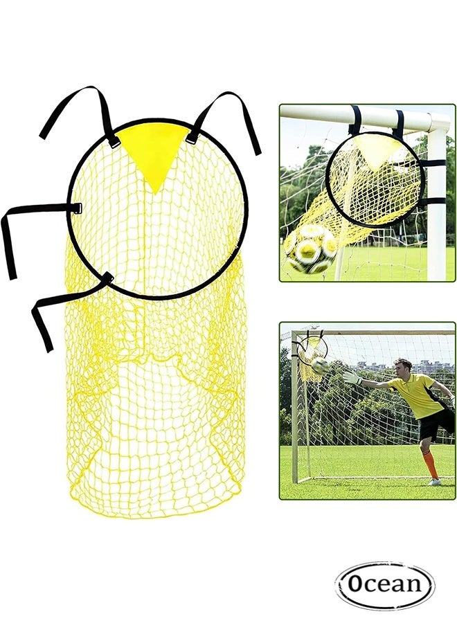 Ocean Football Goal Net Bag, Soccer Target Goal, Football Target Net, Football Practice Training Target Free Kick Shooting Target Teenagers Practice Shooting (Yellow) - Image 1