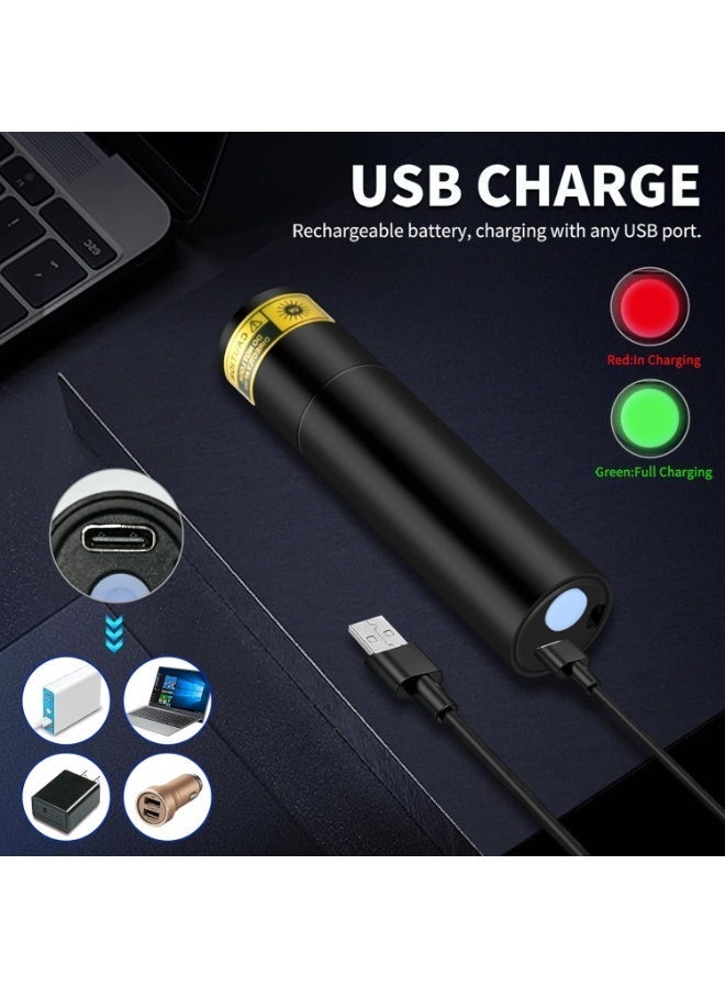 Y&D 365nm UV Flashlight | USB-C Rechargeable Mini Blacklight LED – Ultraviolet Light for Pet Dog Urine & Stains Detection, Resin Curing & Fluorescent Agent Testing - Image 4