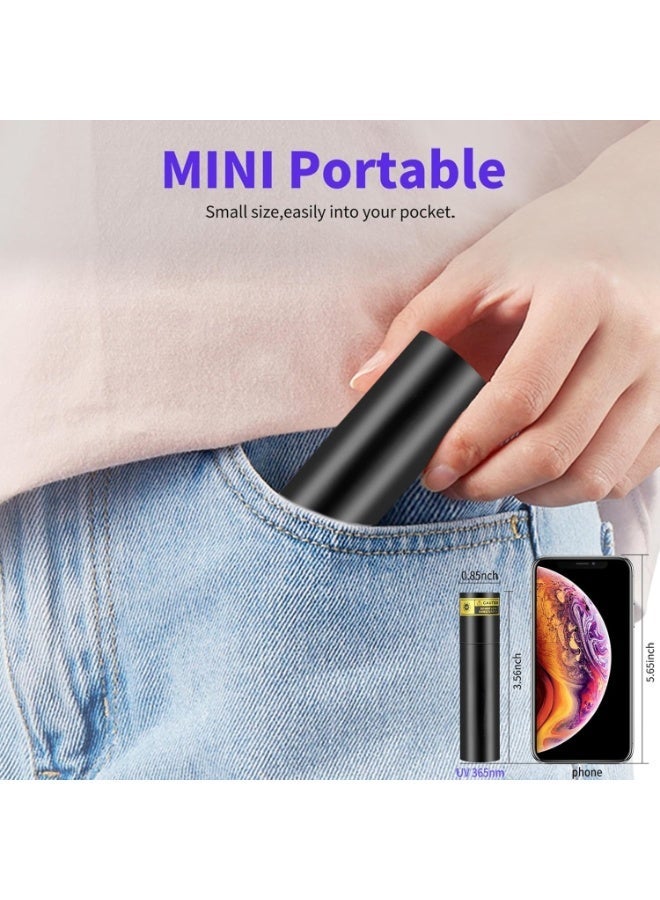 Y&D 365nm UV Flashlight | USB-C Rechargeable Mini Blacklight LED – Ultraviolet Light for Pet Dog Urine & Stains Detection, Resin Curing & Fluorescent Agent Testing - Image 5