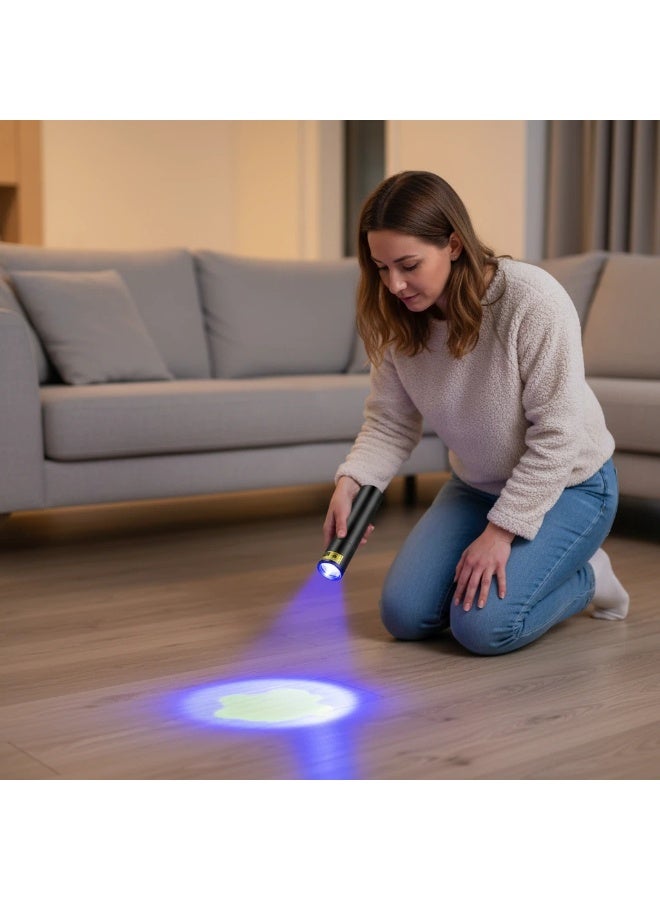 واي آند دي مصباح يدوي بالأشعة فوق البنفسجية 365 نانومتر | مصباح LED صغير قابل لإعادة الشحن عبر منفذ USB-C – ضوء فوق بنفسجي للكشف عن بول الكلاب الأليفة والبقع، ومعالجة الراتنج واختبار العوامل الفلورية - Image 2