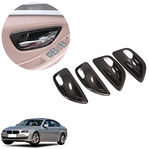 YUECHI for BMW 5 Series F10 520 528 525 2011-2017 Carbon Fiber Style Car Interior Door Handle Bowl Cover Trim - Image 5