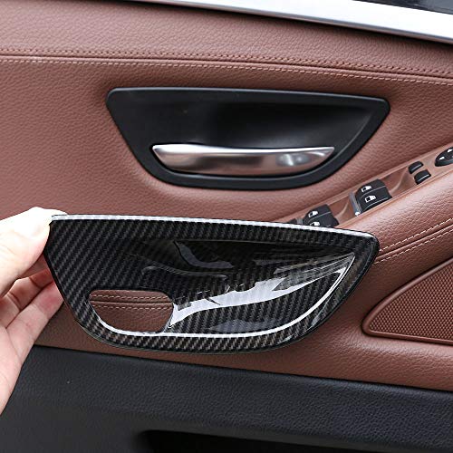 YUECHI for BMW 5 Series F10 520 528 525 2011-2017 Carbon Fiber Style Car Interior Door Handle Bowl Cover Trim - Image 3