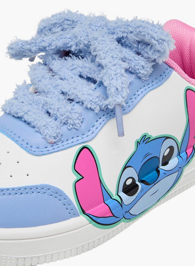 Disney Girls Stitch Print Lace-Up Sneakers - Image 4