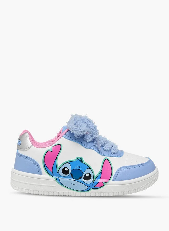Disney Girls Stitch Print Lace-Up Sneakers
