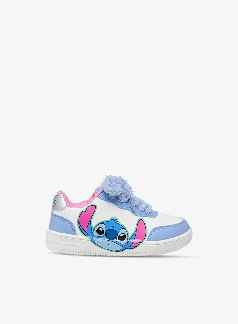 Disney Girls Stitch Print Lace-Up Sneakers