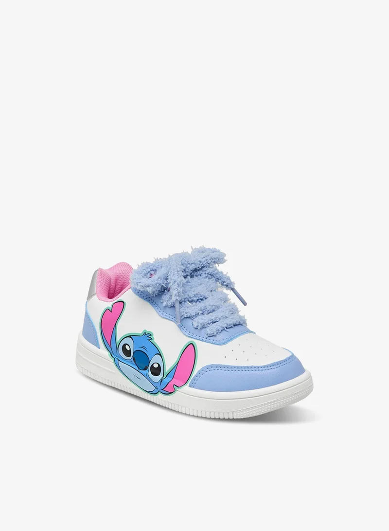 Disney Girls Stitch Print Lace-Up Sneakers