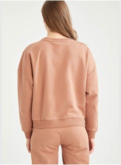 DeFacto Relax Fit Long Sleeve Slogan Print Maternity Sweatshirt  - Image 4