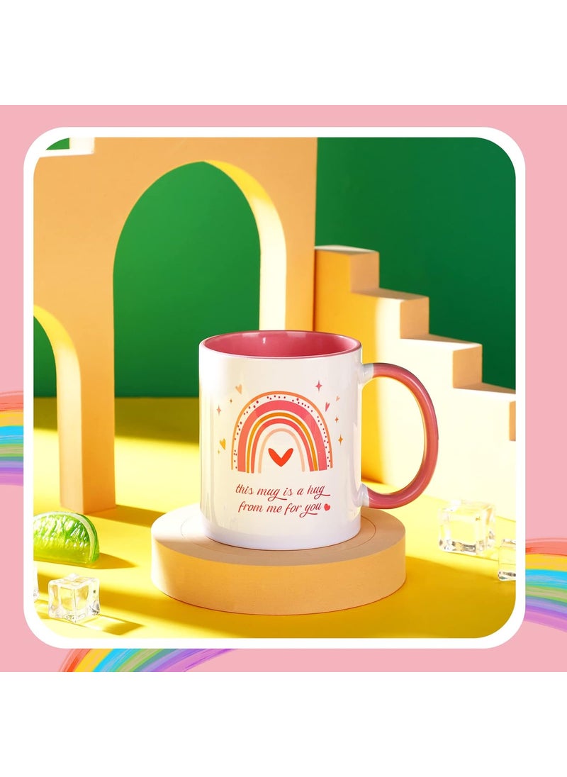 Nuenen Mug Gift Sympathy Gifts for Her Mom Friends Women Rainbow Hug Cup Coffee Mugs Hug from Me Divorce cup Get Well Encouragement Sympathy Condolence presents 11 oz  - Image 5