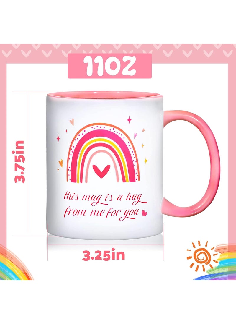 Nuenen Mug Gift Sympathy Gifts for Her Mom Friends Women Rainbow Hug Cup Coffee Mugs Hug from Me Divorce cup Get Well Encouragement Sympathy Condolence presents 11 oz  - Image 3