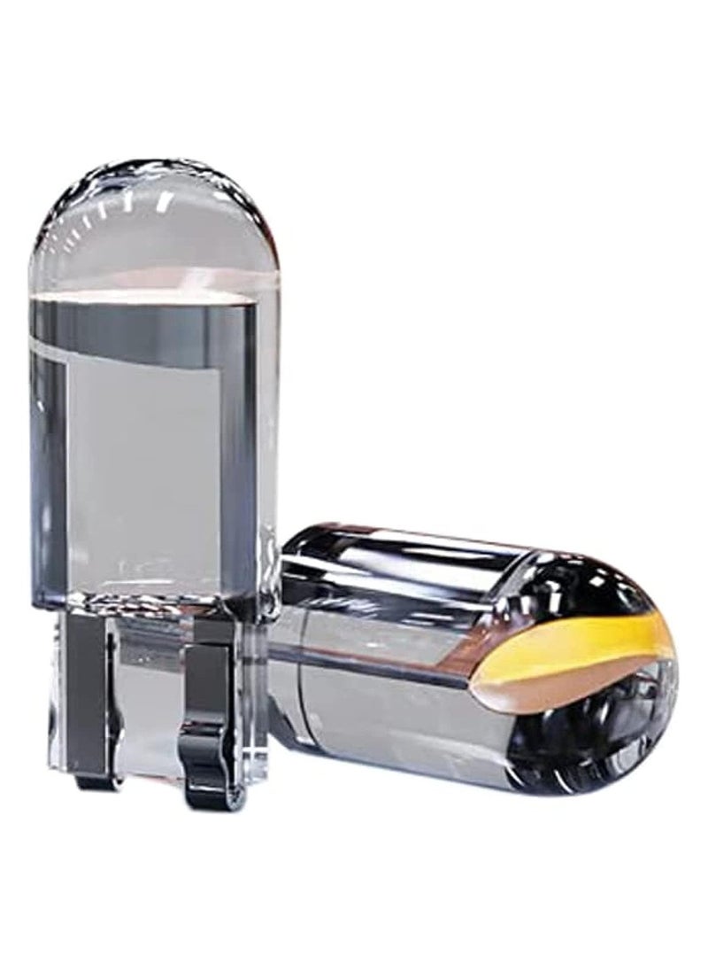 Generic T10-COB Universal LED Parking Light Bulbs - 6000K Super Bright White, Glass Enclosed, 2W, W5W Interior, Pilot, License Plate, Dome Indicator Lamp for Car, Bike, Motorcycle - 2 PCS  - Image 1