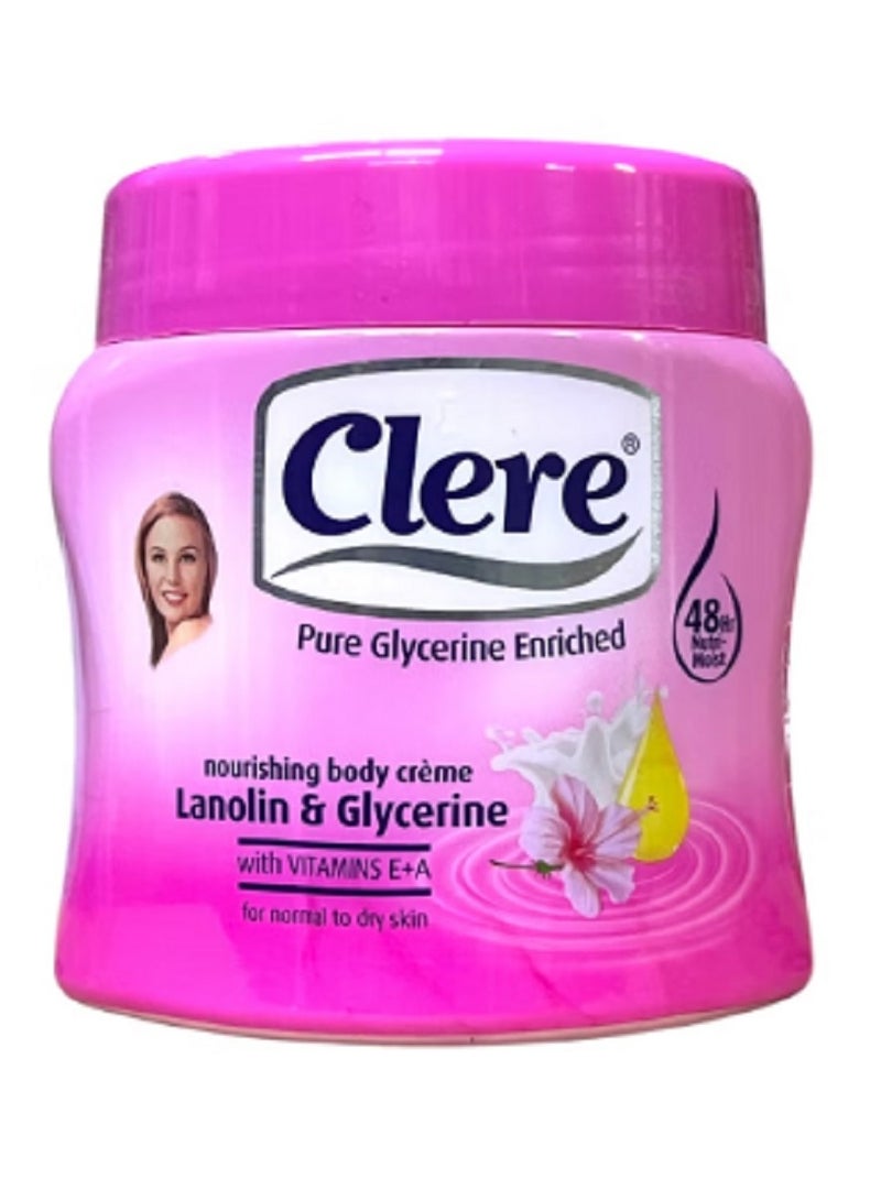 CLERE Nourishing Body Cream Lanolin and Glycerine 500ml - Image 1