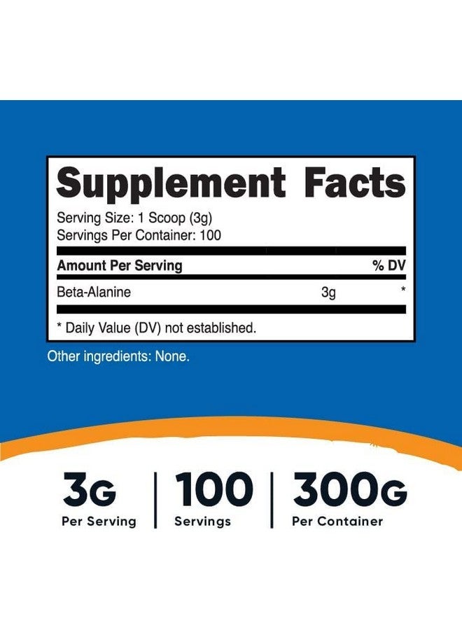 Nutricost مسحوق بيتا ألانين 300 جرام (10.6 أونصة) 3 جرام لكل وجبة - Image 3