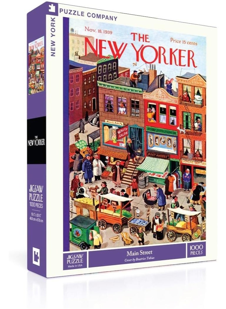 New York Puzzle Company New York Puzzle Company - New Yorker Main Street - 1000 Piece Jigsaw Puzzle  - Image 3