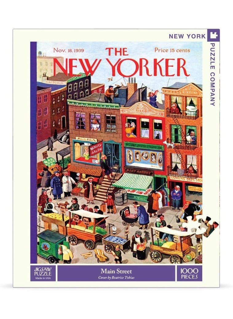 New York Puzzle Company New York Puzzle Company - New Yorker Main Street - 1000 Piece Jigsaw Puzzle  - Image 2