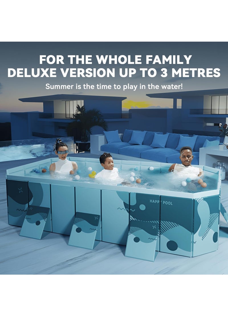 فلاي رود طوي حوض سباحة ، غير قابل للنفخ حوض سباحة ، حوض سباحة في الهواء الطلق الأسرة مربع ، مستطيل المنبع حوض سباحة ، مع استنزاف المكونات استنزاف حفرة . - Image 3