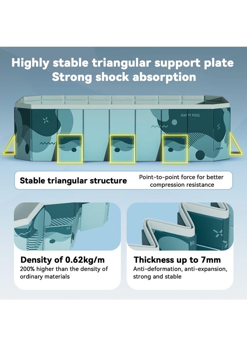 فلاي رود طوي حوض سباحة ، غير قابل للنفخ حوض سباحة ، حوض سباحة في الهواء الطلق الأسرة مربع ، مستطيل المنبع حوض سباحة ، مع استنزاف المكونات استنزاف حفرة . - Image 4