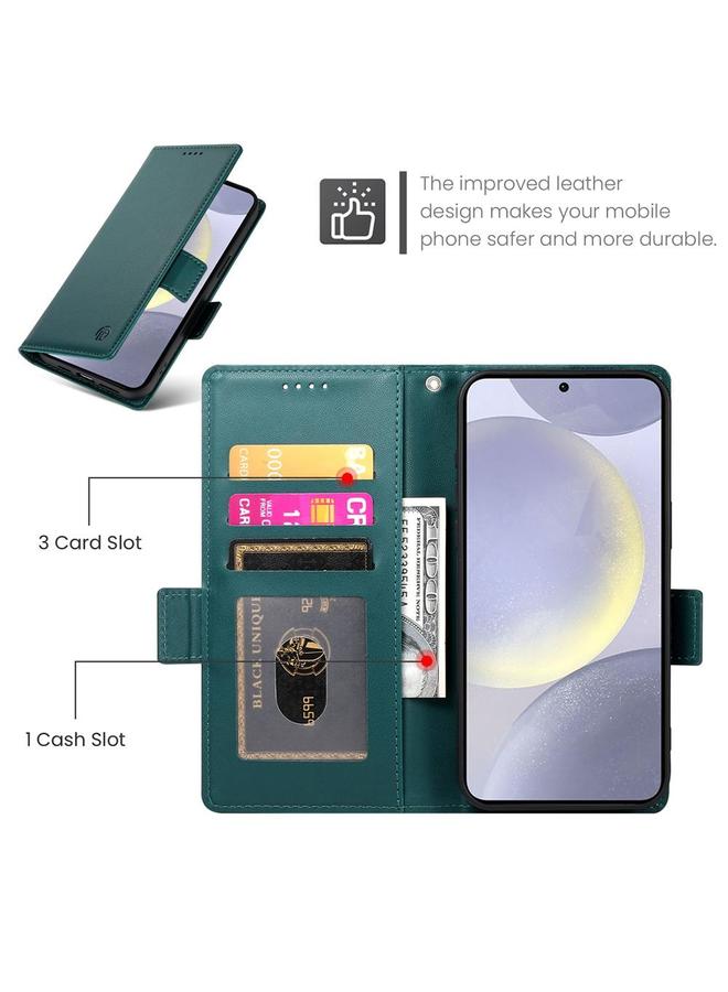 اس-توب جراب لهاتف Samsung Galaxy S25+ 5G مع مشبك جانبي مغناطيسي من الجلد المصقول - Image 4