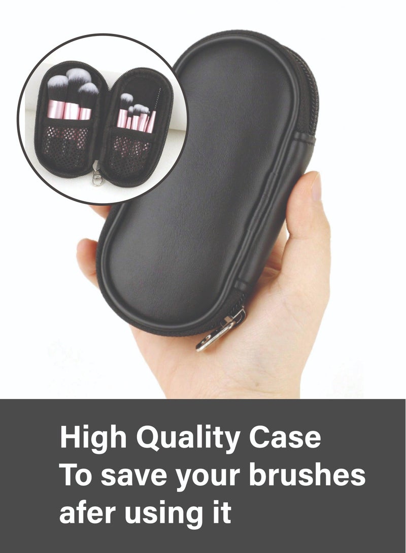 BEUTPATER Portable Makeup Brush Set, Easy-Grip Full Function Mini Cosmetic Brush Set with Brush Bag 10 brushes - Image 2