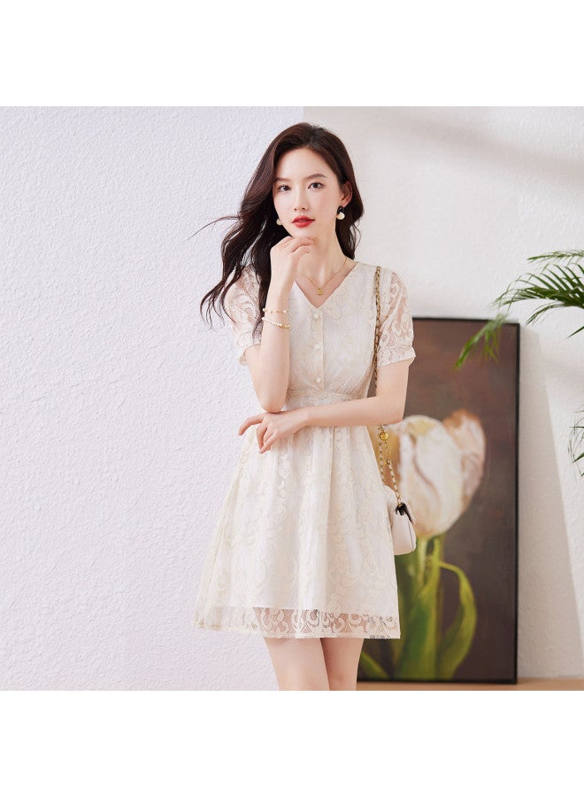 Baleno 2025 Summer Women's Dress Fashion V-neck Dress Gentle Sweet Style Elegant Dress For Women - Image 4