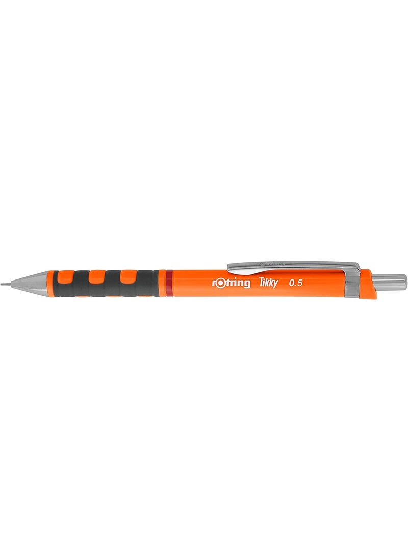Rotring - Tikky School Set 0.5 mm Neon Orange Versatile Pen + Eraser + Nib - Image 1