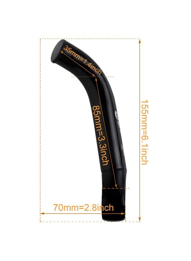 Venzo Bicycle Handlebar Extender for Mountain Hybrid Bike - Compatible with 7/8'' 22.2mm - Flat Bar Ends with Plugs - 150mm - Ergonomic Design Lightweight & Durable - Gloss Black - Image 2
