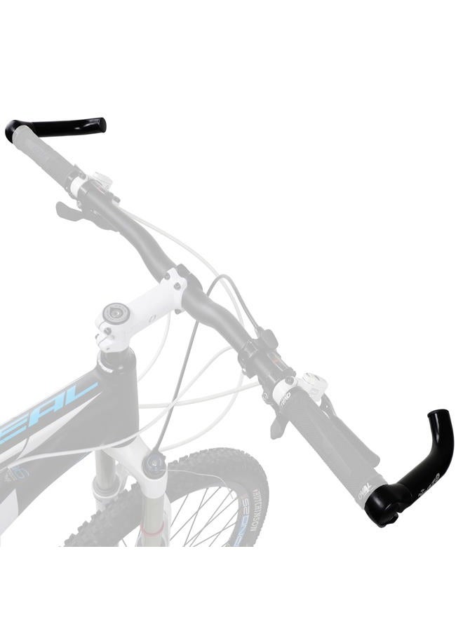 Venzo Bicycle Handlebar Extender for Mountain Hybrid Bike - Compatible with 7/8'' 22.2mm - Flat Bar Ends with Plugs - 150mm - Ergonomic Design Lightweight & Durable - Gloss Black - Image 3